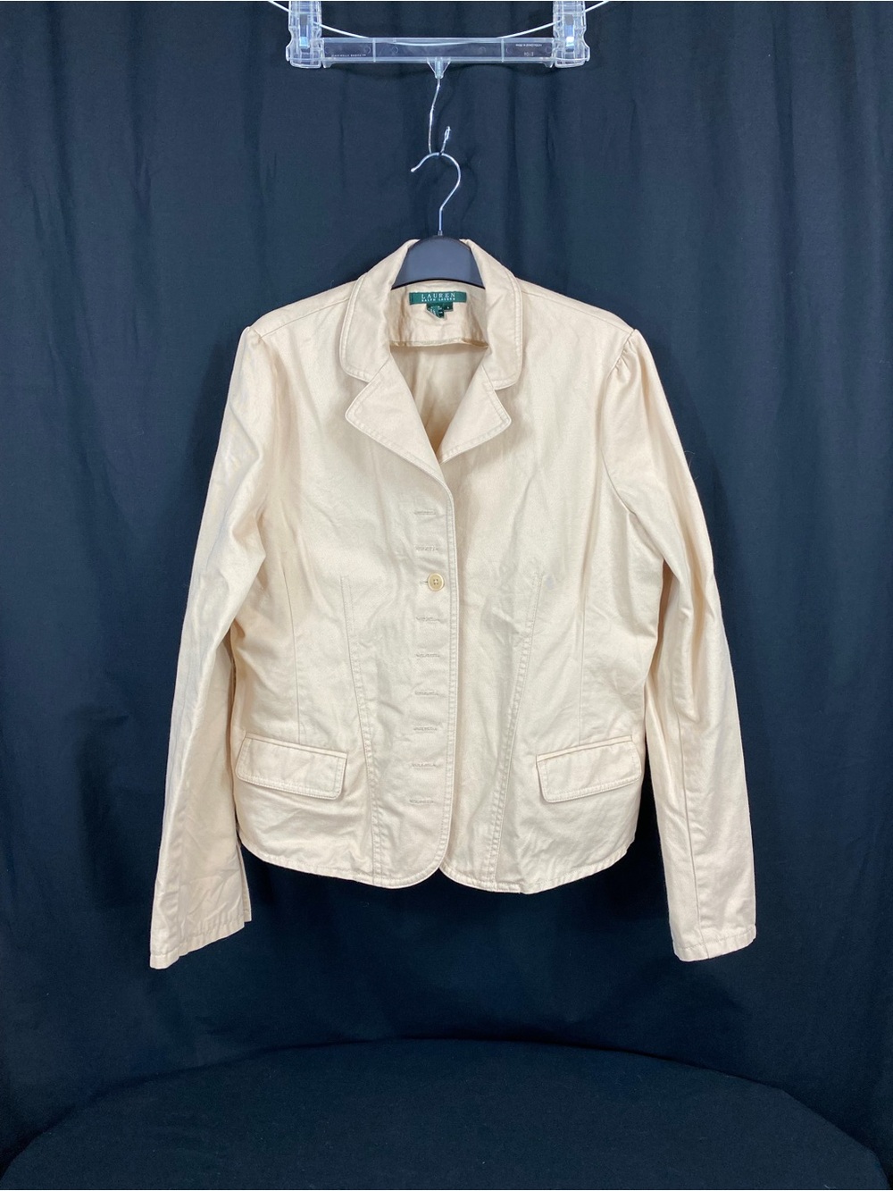 Ralph Lauren Tan Single-Button Tailored Blazer